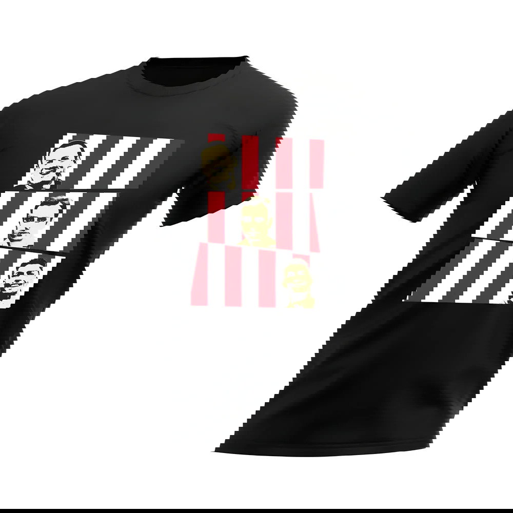 Rooney Berbatov Ronaldo Manchester United Trio T-Shirt (Black)