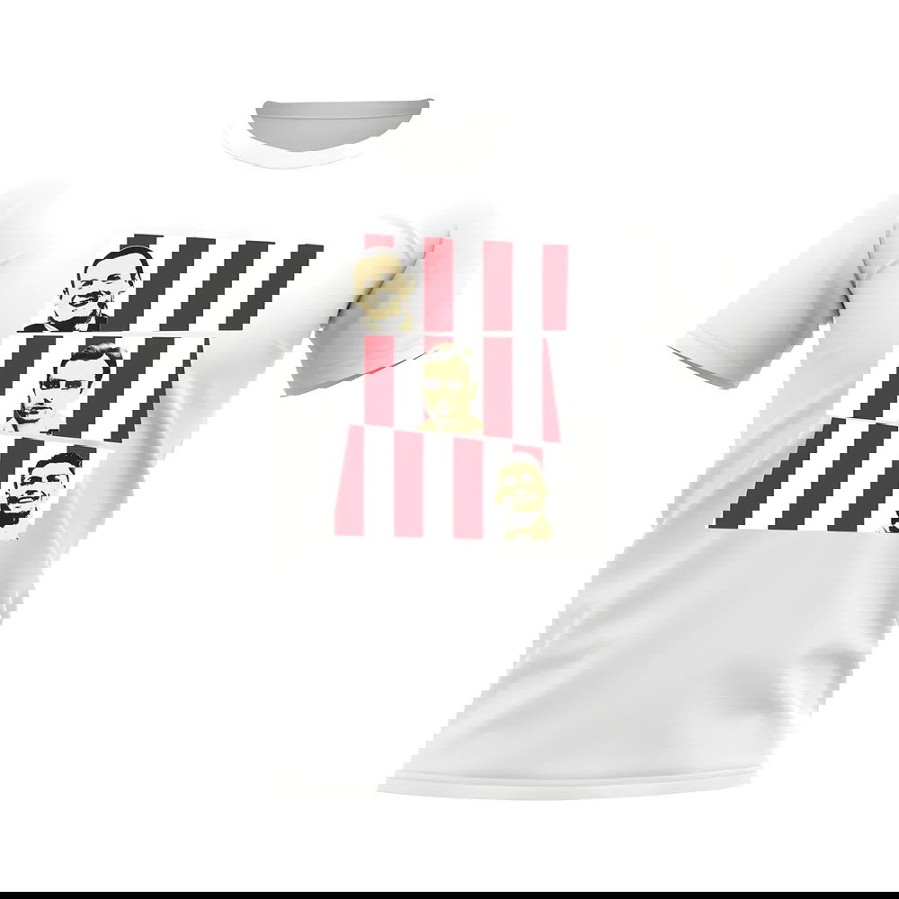 Rooney Berbatov Ronaldo Manchester United Trio T-Shirt (White)