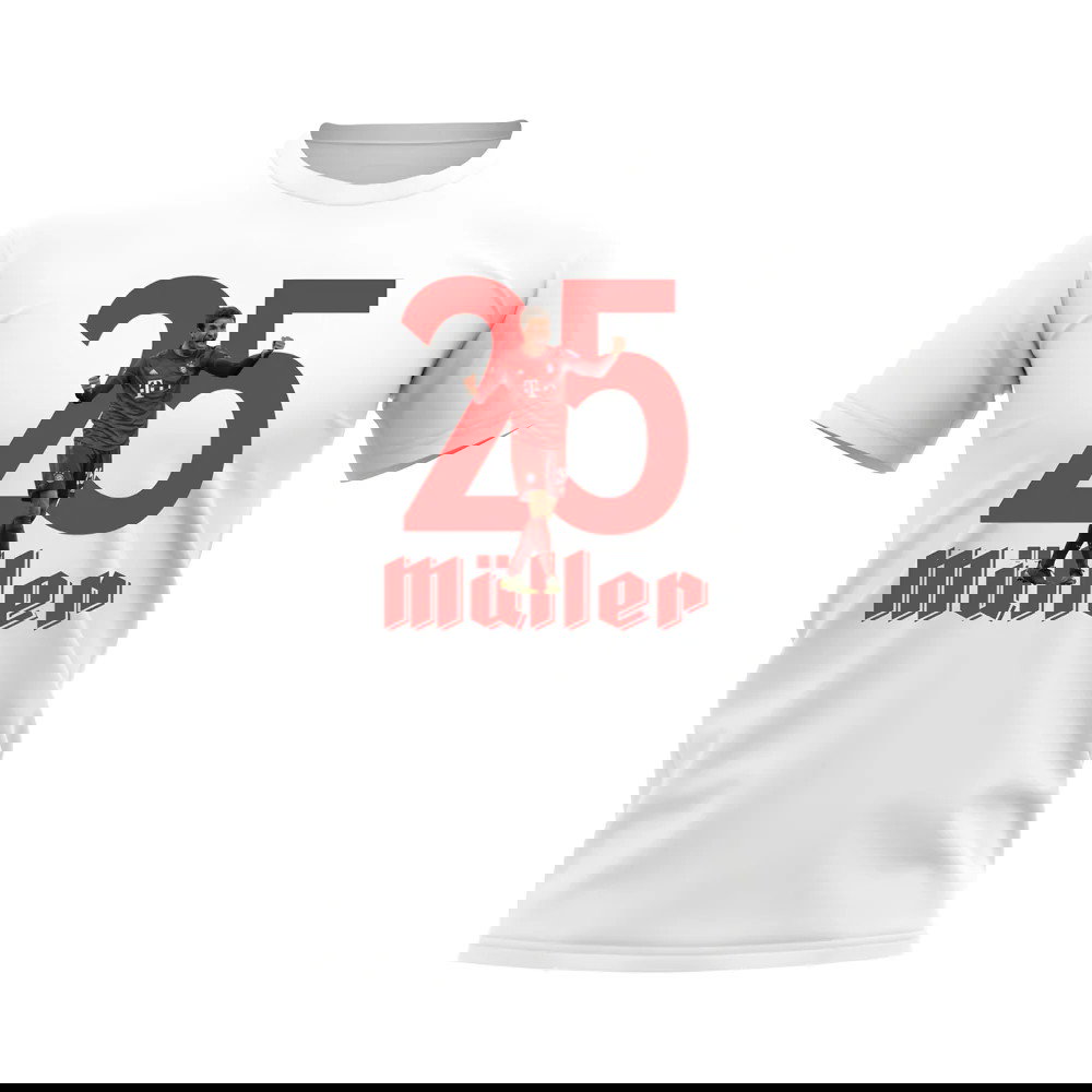Thomas Muller 25 Bayern Munich T-Shirt (White)