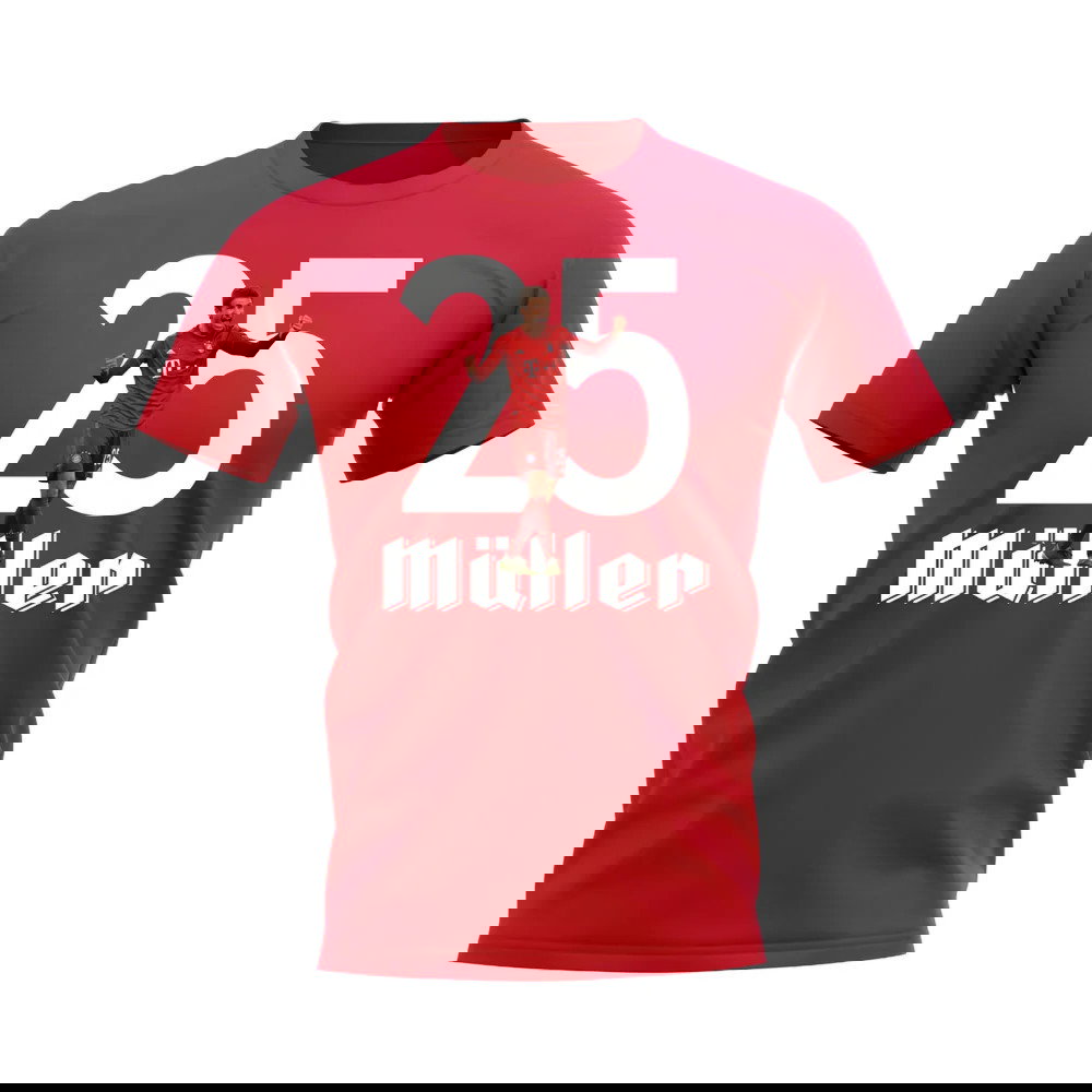 Thomas Muller 25 Bayern Munich T-Shirt (Red)