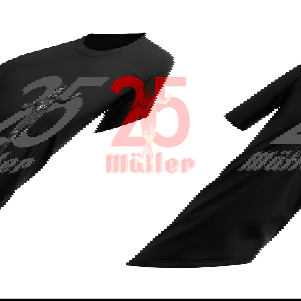 Thomas Muller 25 Bayern Munich T-Shirt (Black)