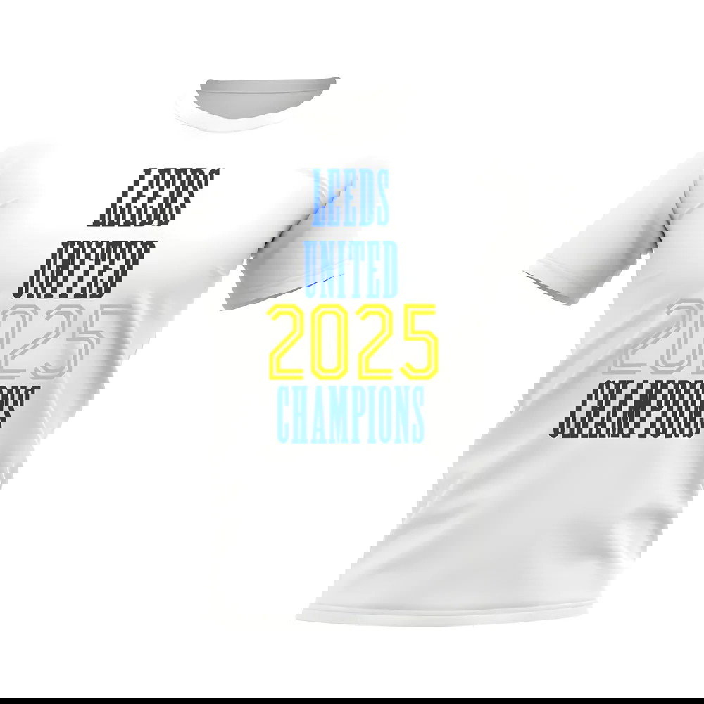 Leeds United 2025 Champions T-Shirt (White)