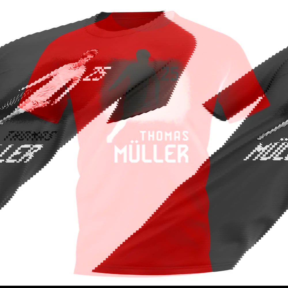 Thomas Muller 25 Bayern Munich Signature T-Shirt (Red)