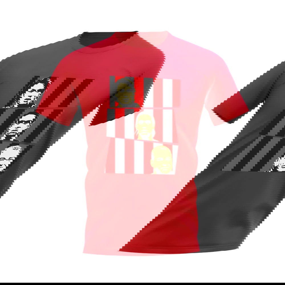 Nesta Maldini Cafu AC Milan T-Shirt (Red)