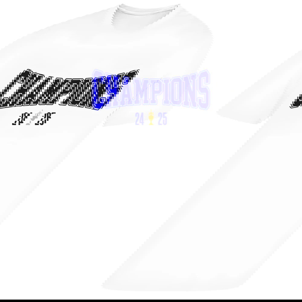 Leeds United 2024-25 Champions T-Shirt (White)