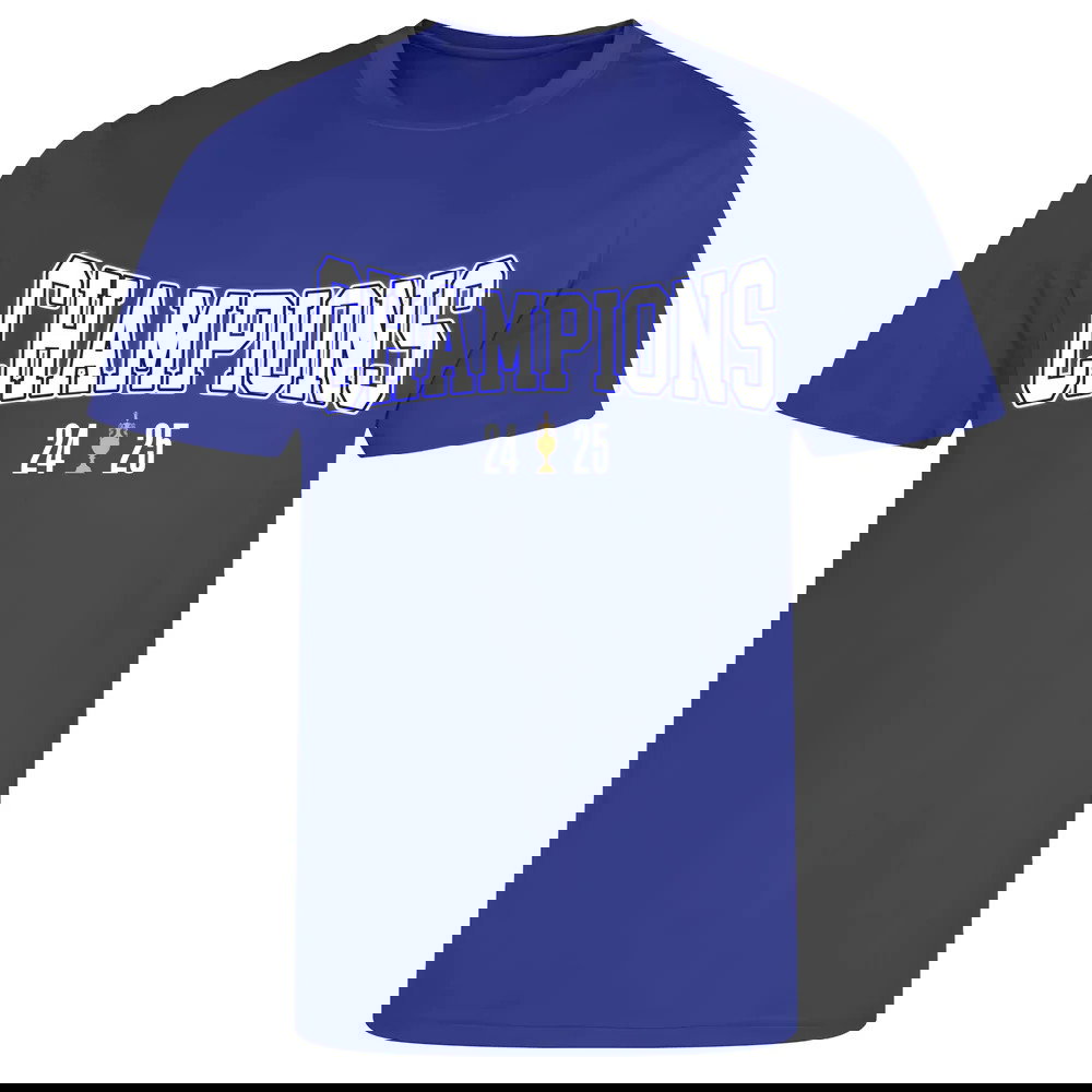 Leeds United 2024-25 Champions T-Shirt (Blue)