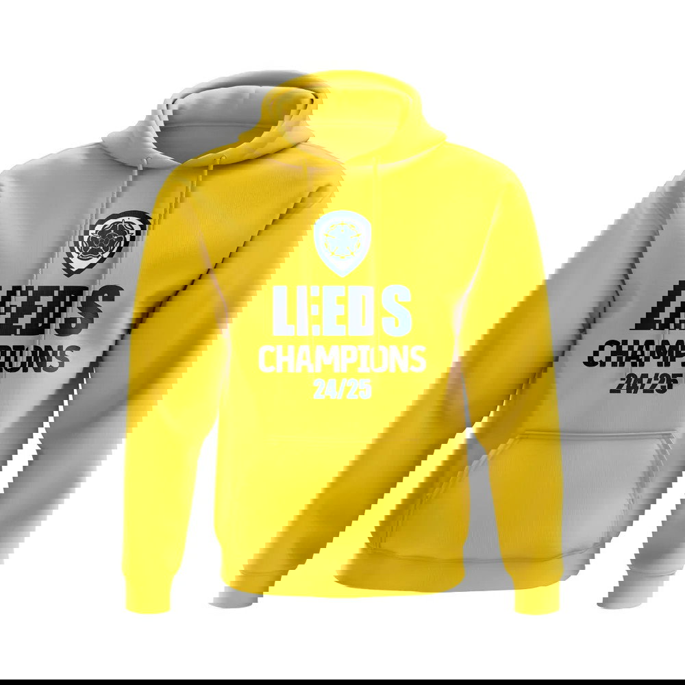 Leeds United Champions 24-25 Hoody (Yellow)
