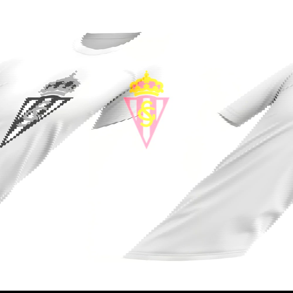 Sporting Gijon Badge T-shirt (White)