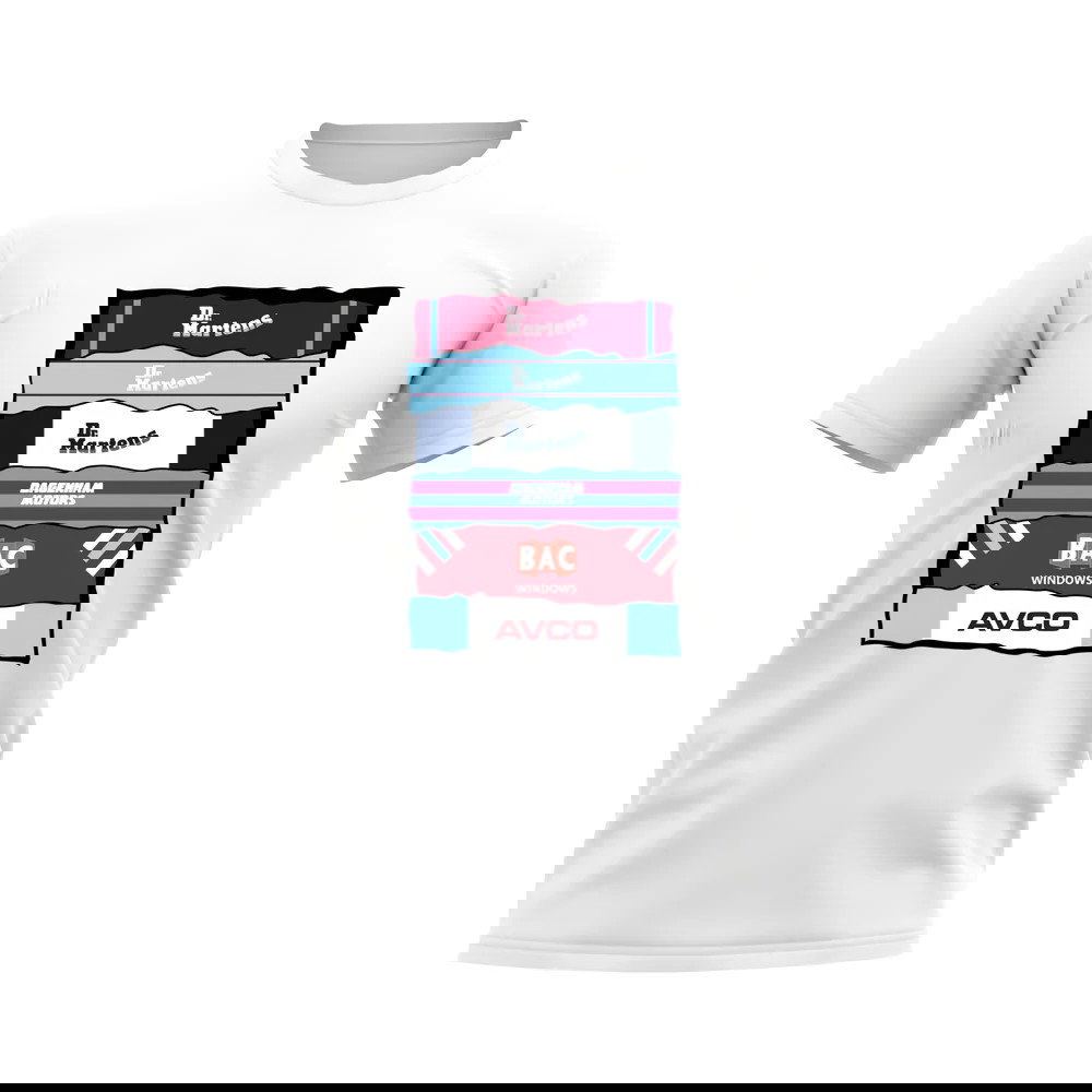 West Ham Shirt Sponsor History T-shirt (White)