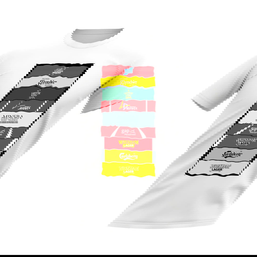 Wrexham Shirt Sponsor History T-shirt (White)