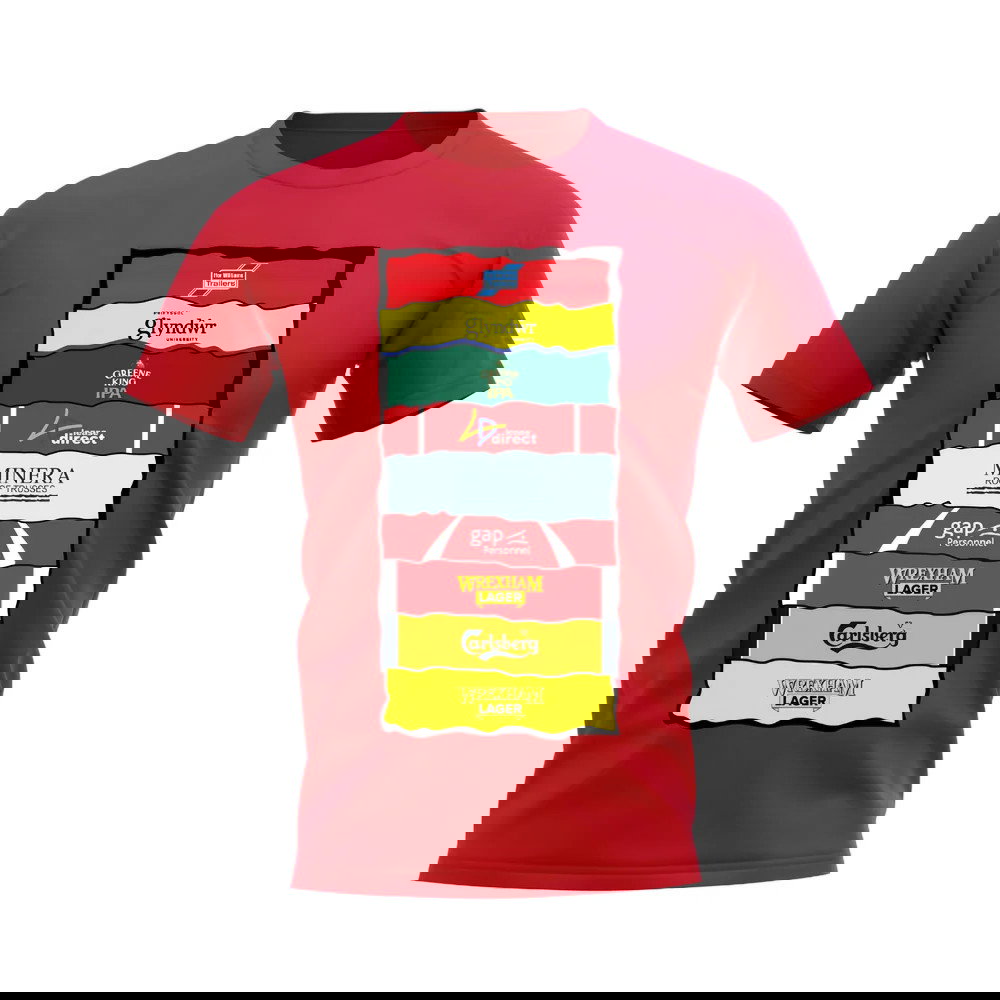 Wrexham Shirt Sponsor History T-shirt (Red)