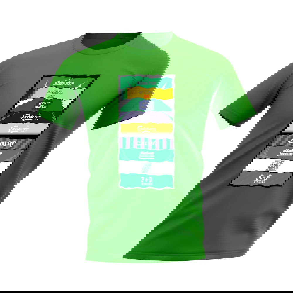 Hibs Shirt Sponsor History T-shirt (Green)