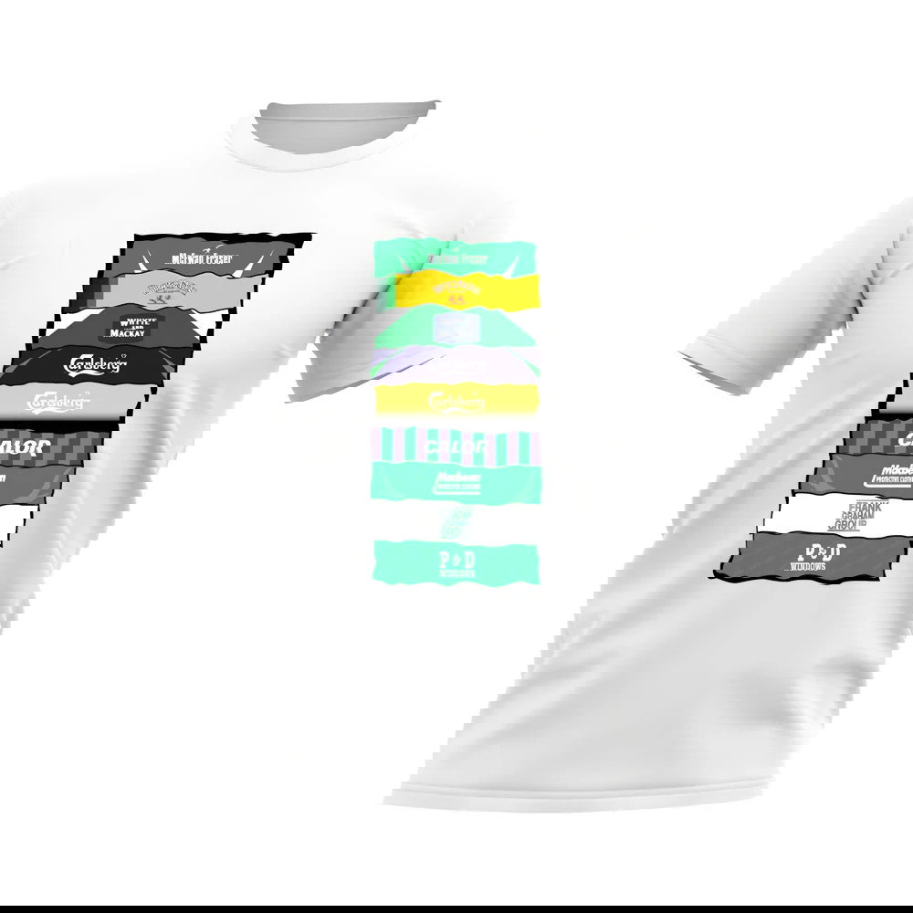 Hibs Shirt Sponsor History T-shirt (White)