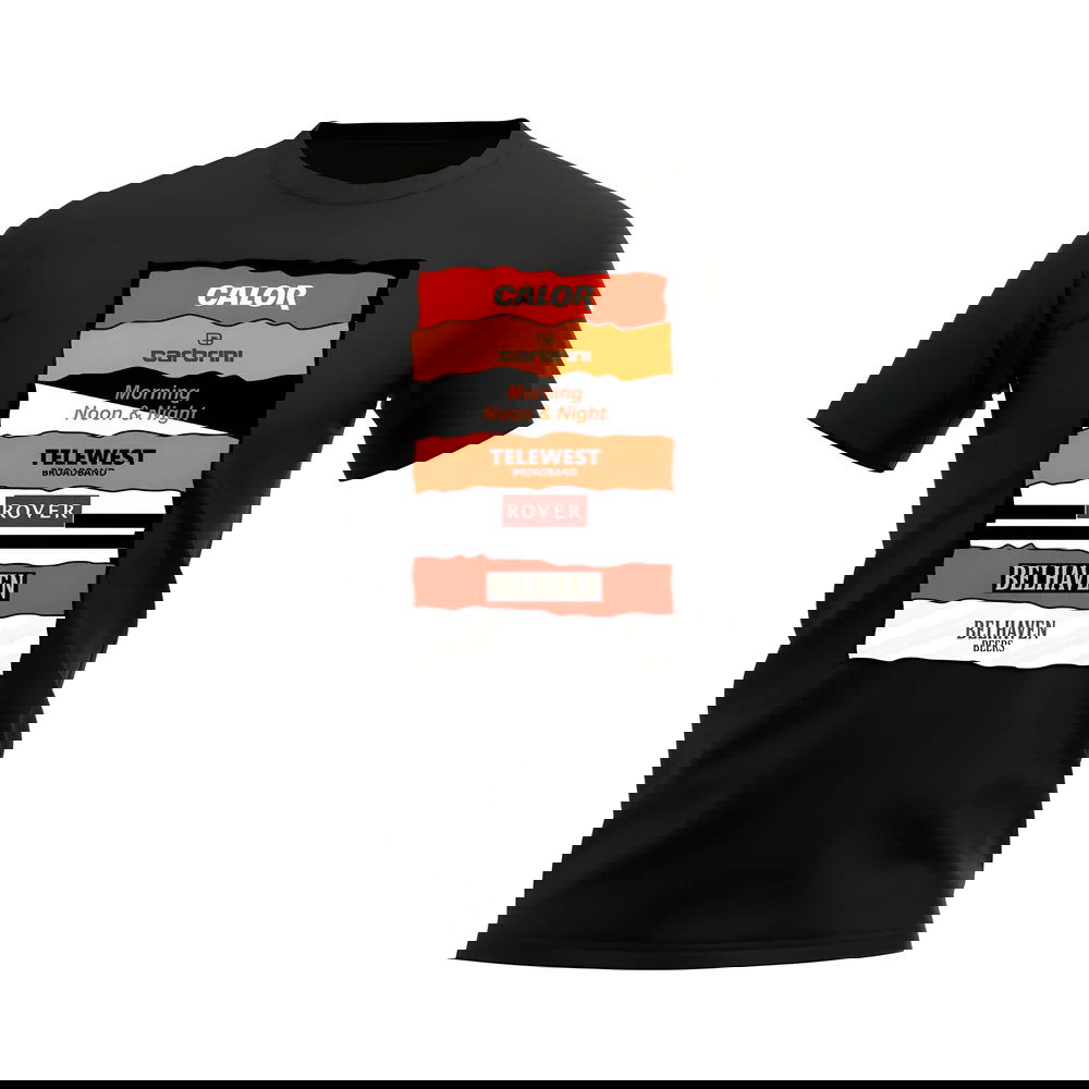 Dundee United Sponsor History T-shirt (Black)