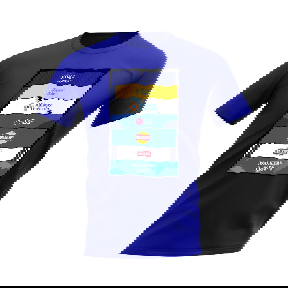Leicester Sponsor History T-shirt (Royal Blue)
