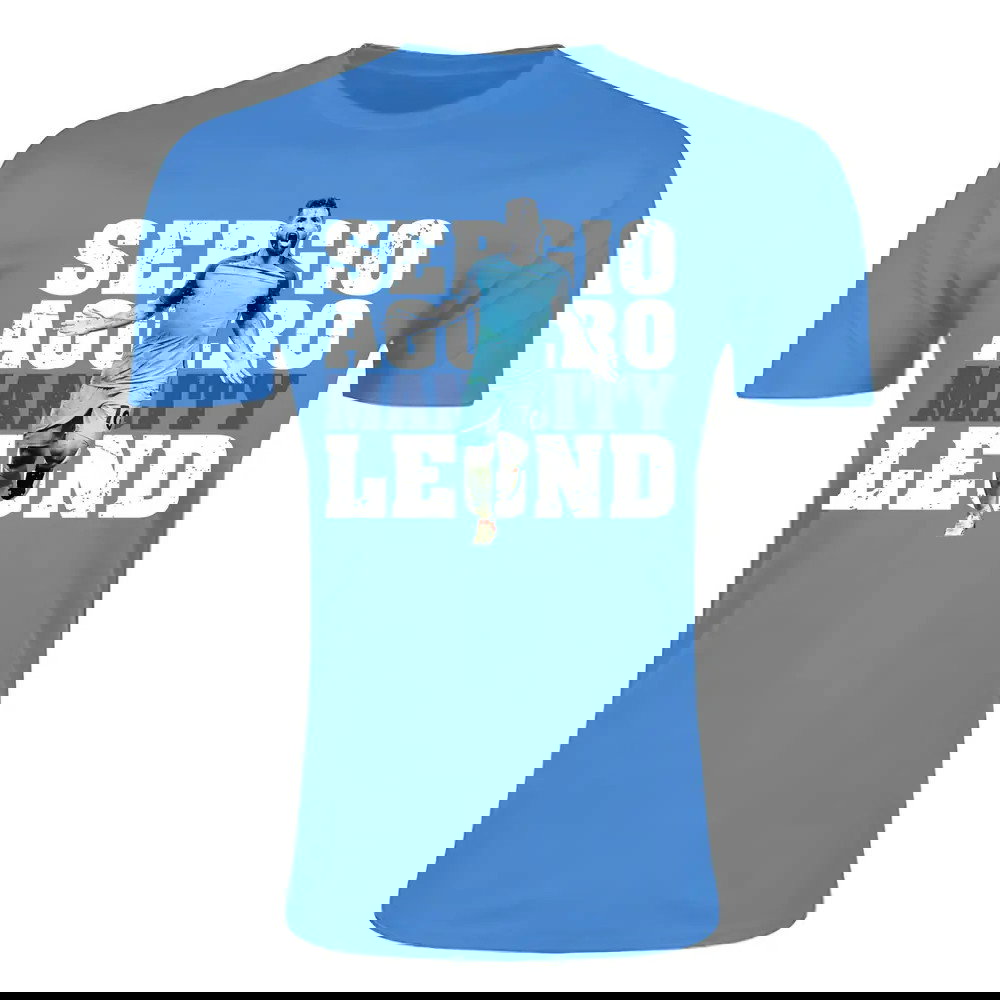 Sergio Aguero Man City Legend T-Shirt (Sky Blue) - Kids