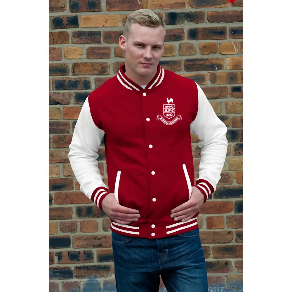 Airdrieonians Official Baseball Jacket (Red)