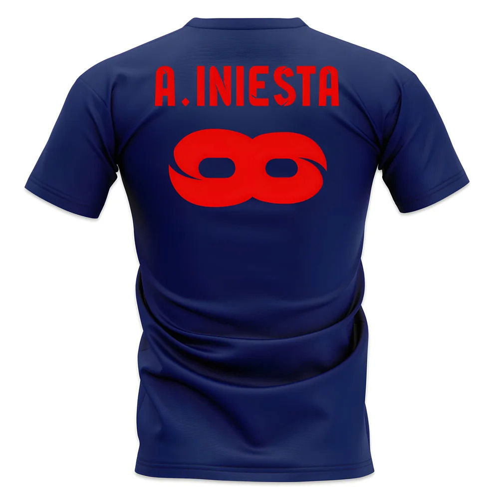 Andres Iniesta Trophy Count T-Shirt (Navy)