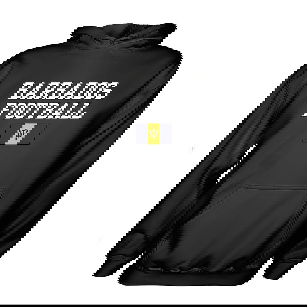 Barbados Football Hoodie - Black