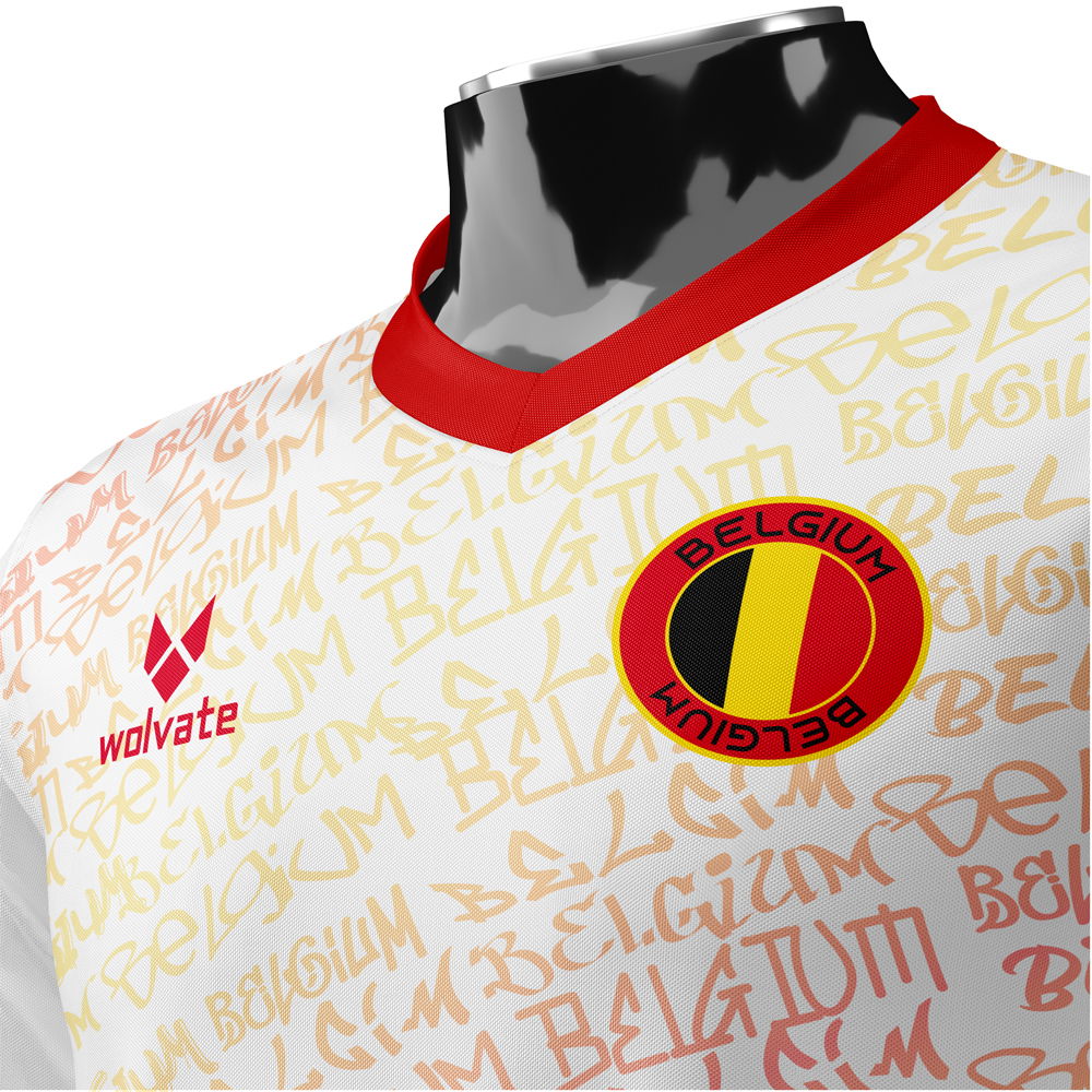 Belgium Heritage Football Jersey (Wolvate) Adult Short Sleeve