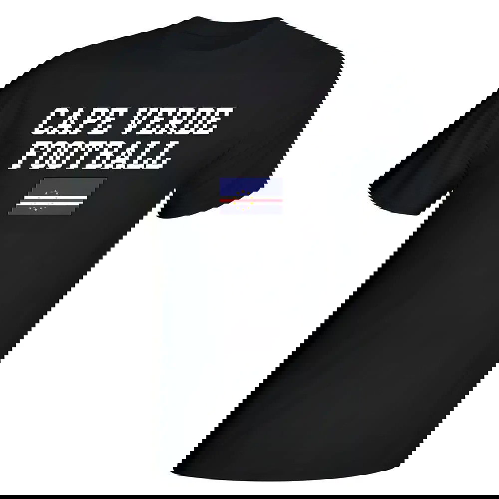 Cape Verde Football T-Shirt - Black