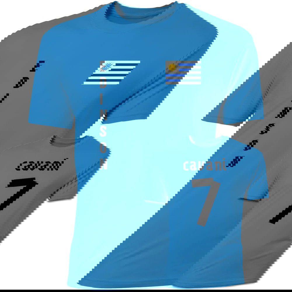 Edinson Cavani Uruguay Flag T-Shirt (Blue)