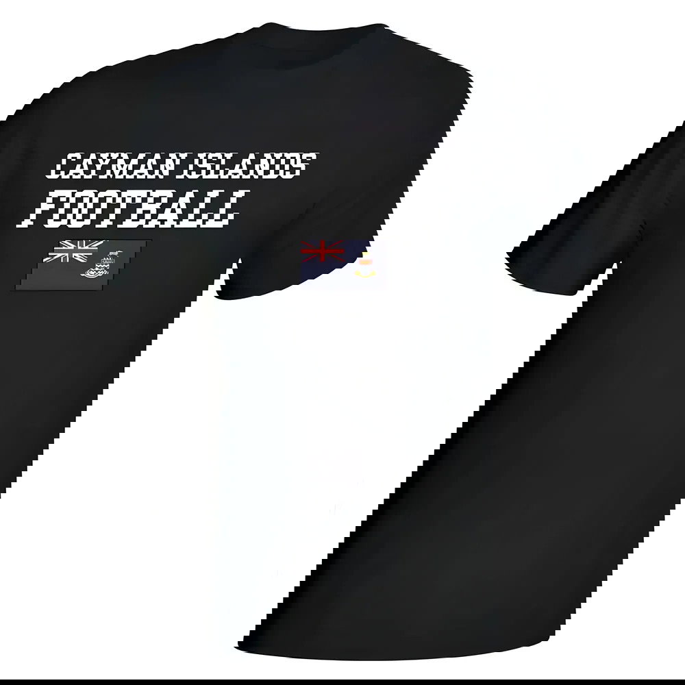 Cayman Islands Football T-Shirt - Black
