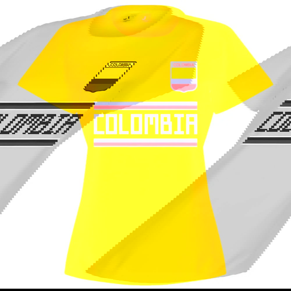 Colombia Team Womens T-Shirt - Yellow