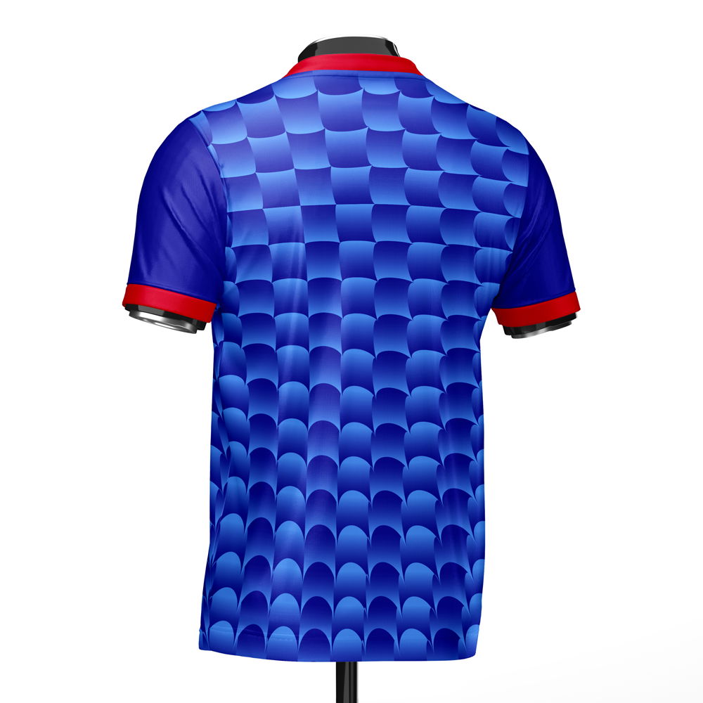 Croatia Heritage Football Jersey Blue (Wolvate) Adult Short Sleeve