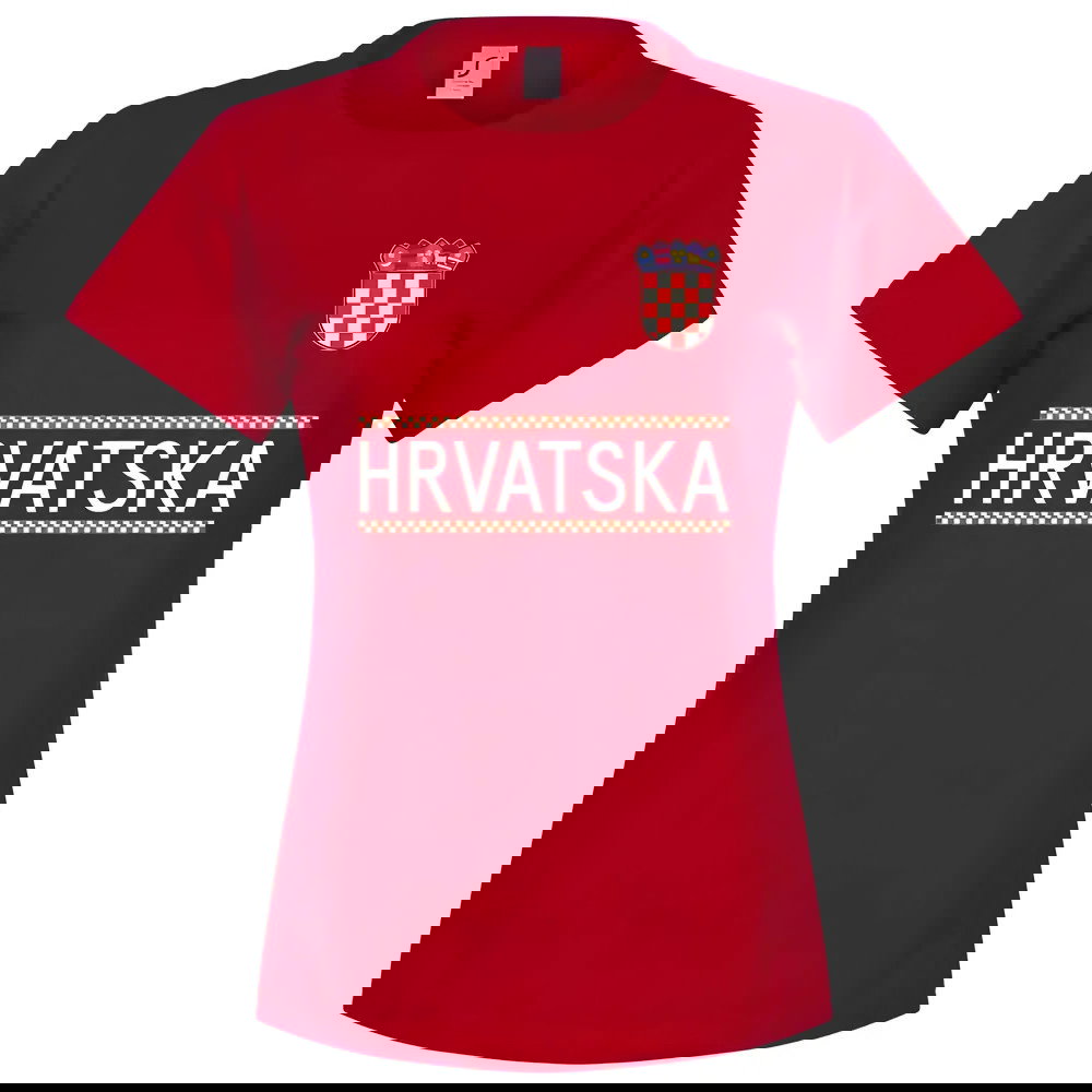 Croatia Team Womens T-Shirt - Red