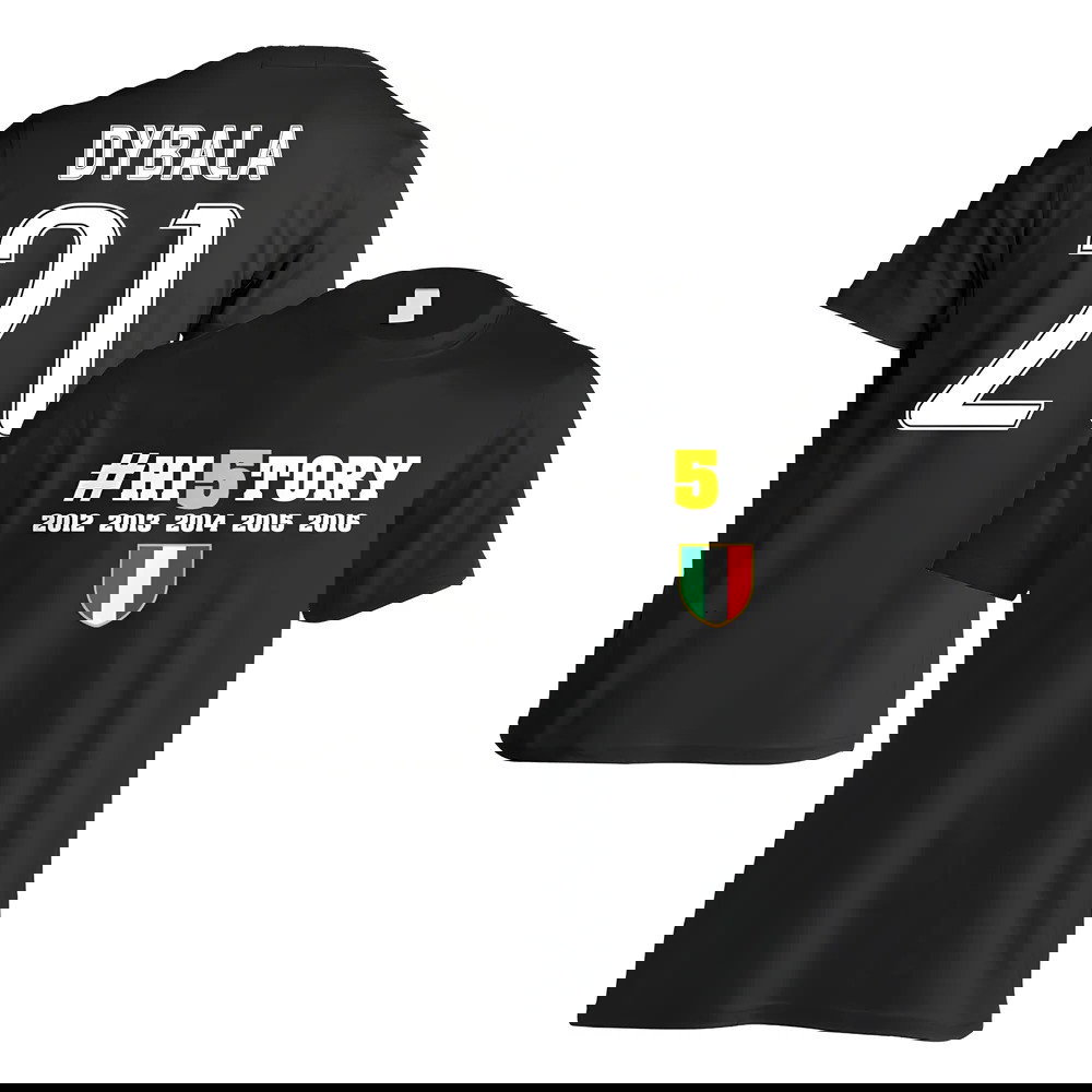 Juventus History Winners T-Shirt (Dybala 21) - Black