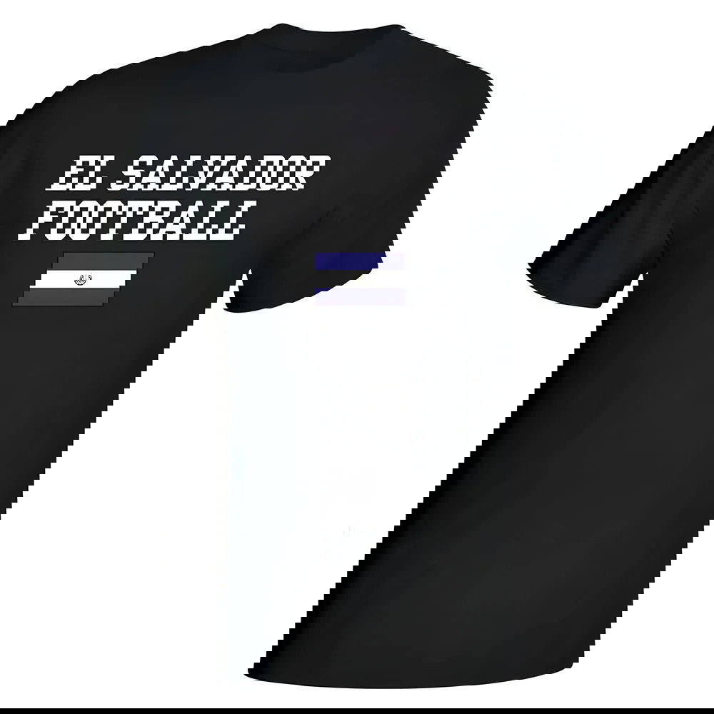 El Salvador Football T-Shirt - Black