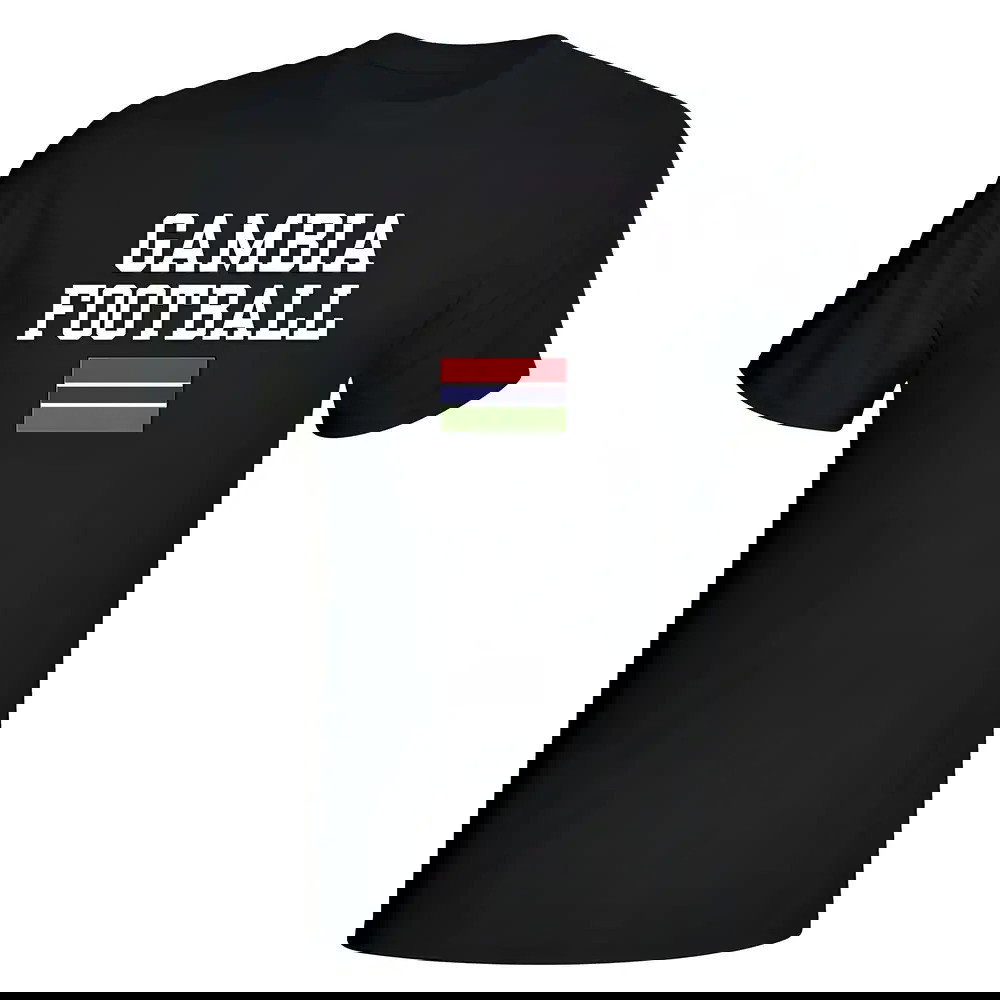 Gambia Football T-Shirt - Black