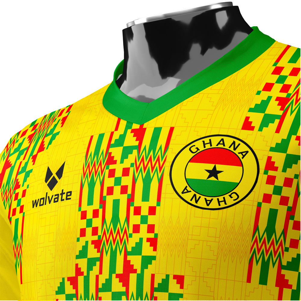 Ghana Heritage Football Jersey (Wolvate) Adult Short Sleeve