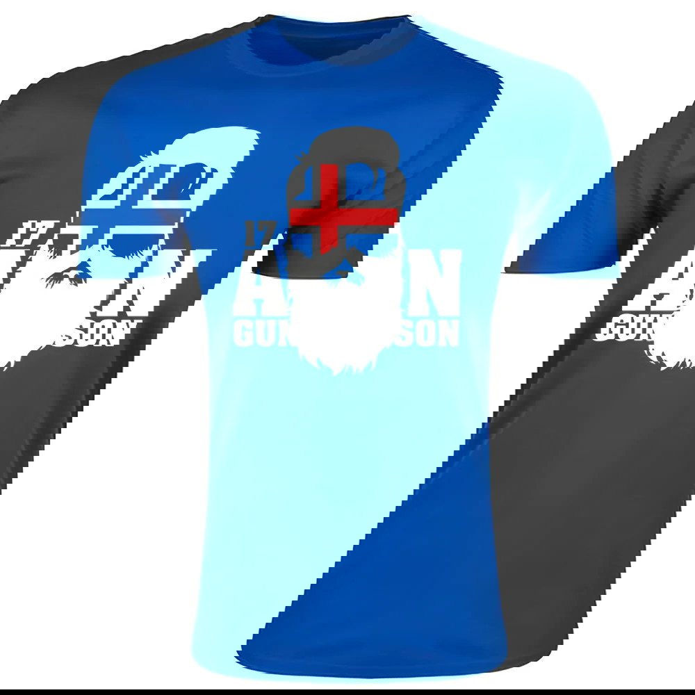 Iceland Aron Gunnarsson T-Shirt (Blue)