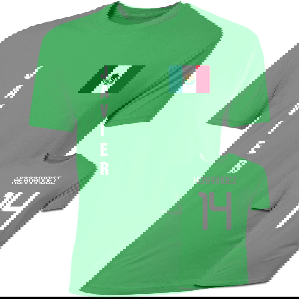 Javier Hernandez Mexico Flag T-Shirt (Green)