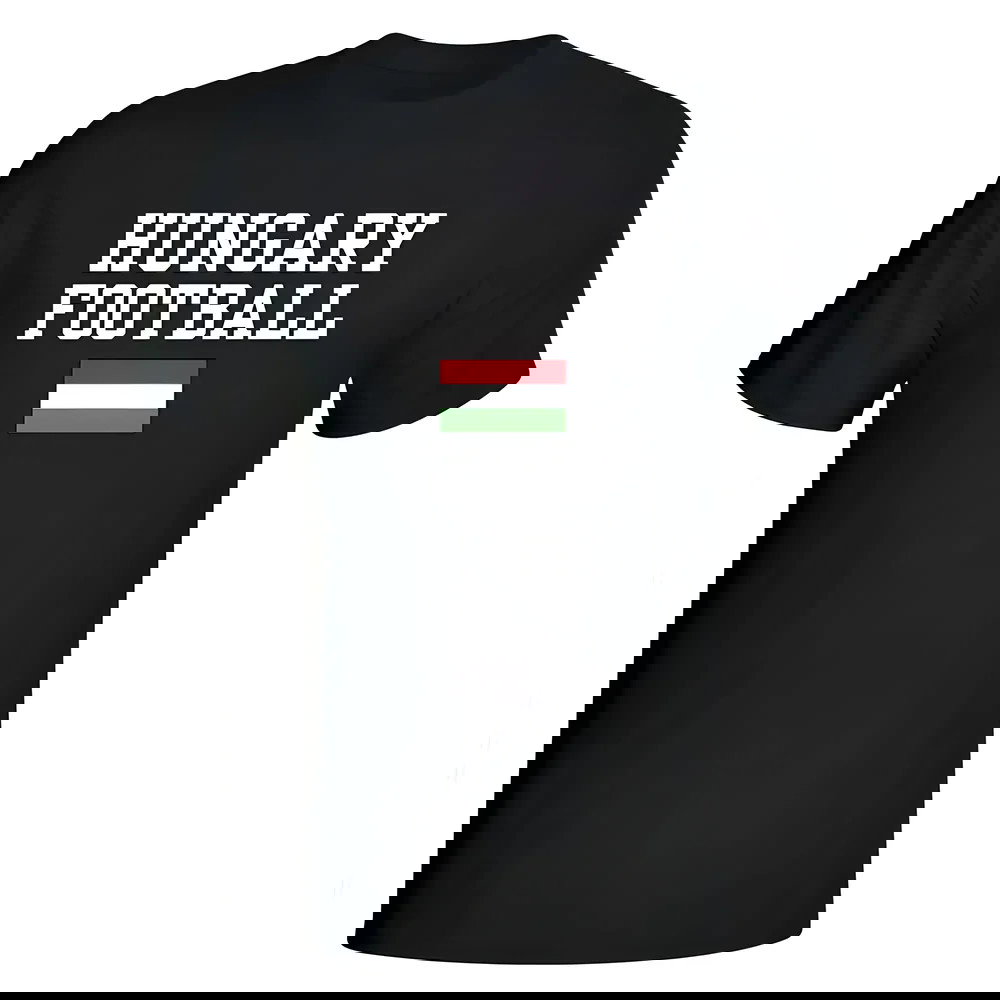 Hungary Football T-Shirt - Black