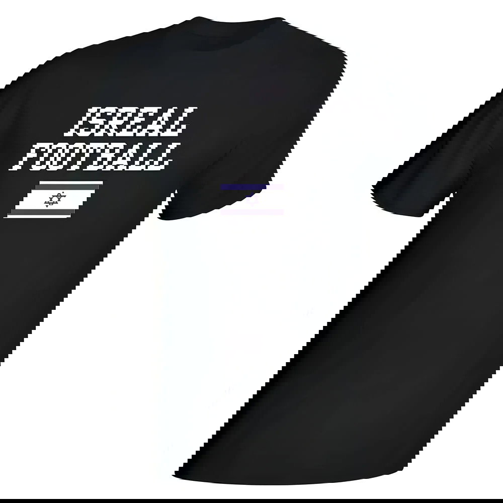 Isreal Football T-Shirt - Black