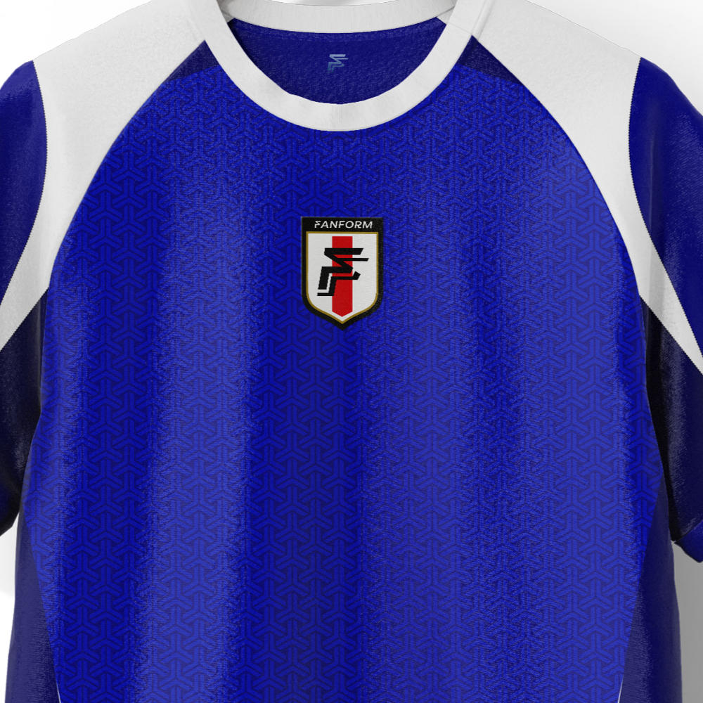 Japan Samurai Blue Home Supporter Jersey Adult Short Sleeve