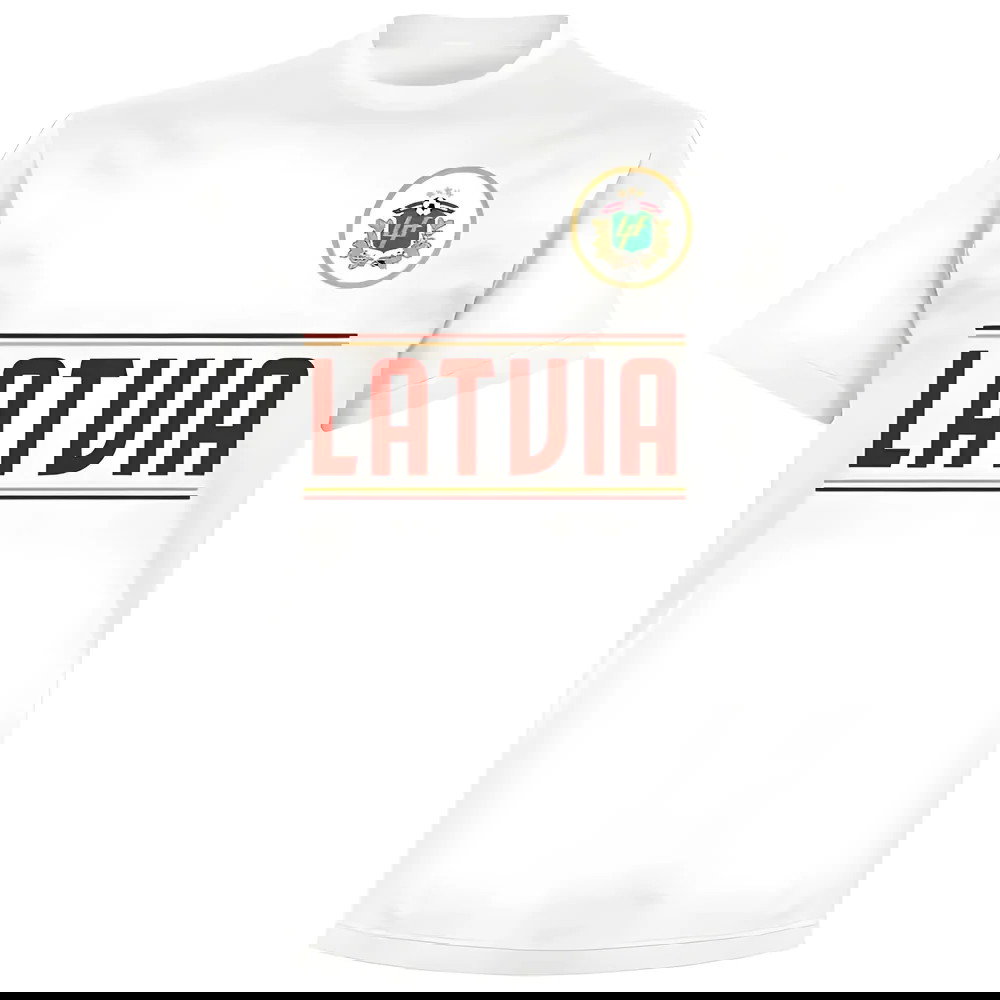 Latvia Team T-Shirt - White