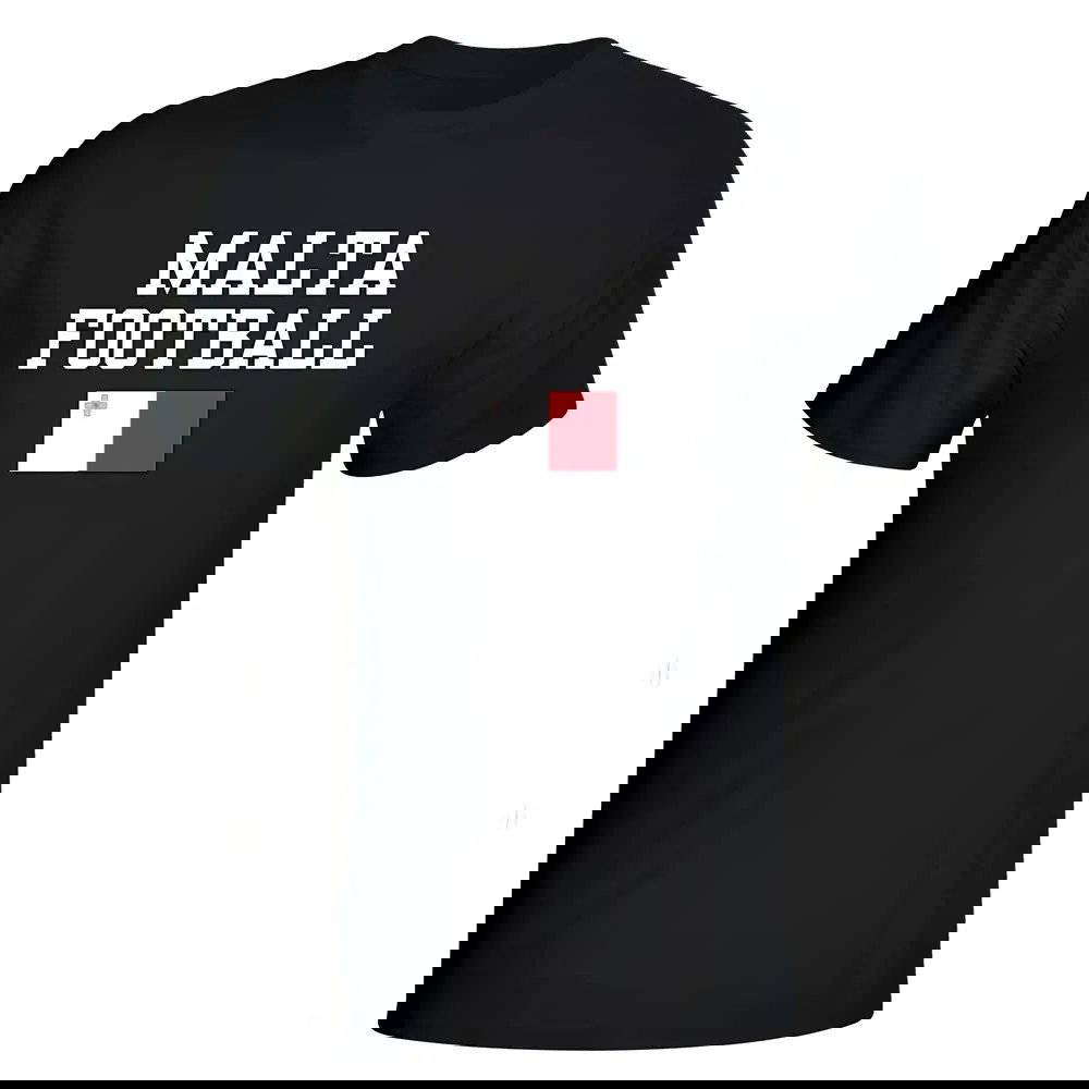 Malta Football T-Shirt - Black