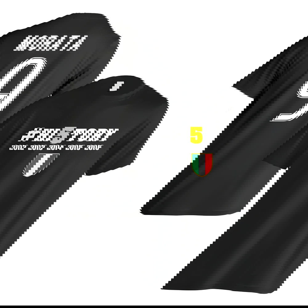 Juventus History Winners T-Shirt (Morata 9) - Black