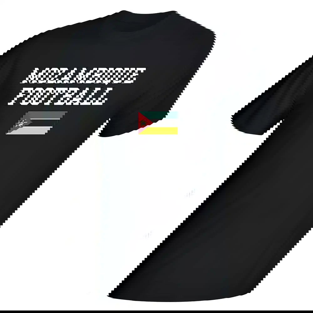 Mozambique Football T-Shirt - Black