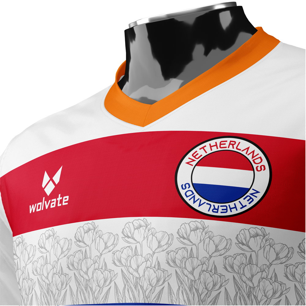 Netherlands Heritage Football Jersey (Wolvate) Kids Short Sleeve