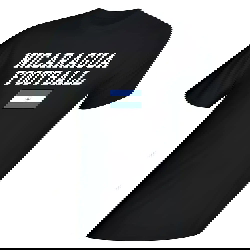 Nicaragua Football T-Shirt - Black