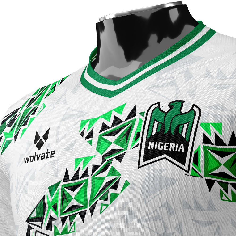 Nigeria DNA White Concept Football Jersey (Wolvate) Adult Short Sleeve