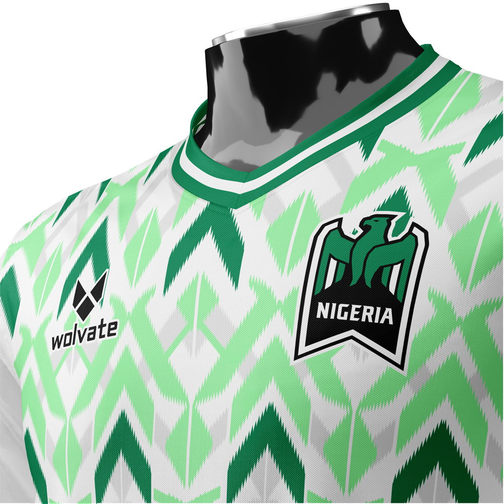 Nigeria DNA Green Concept Football Jersey (Wolvate) Adult Short Sleeve