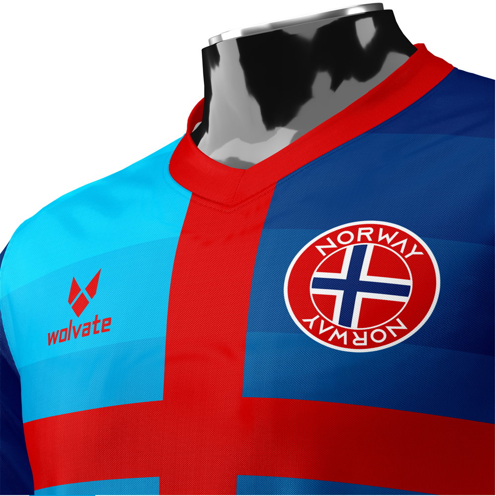 Norway Heritage Football Jersey (Wolvate) Kids Short Sleeve