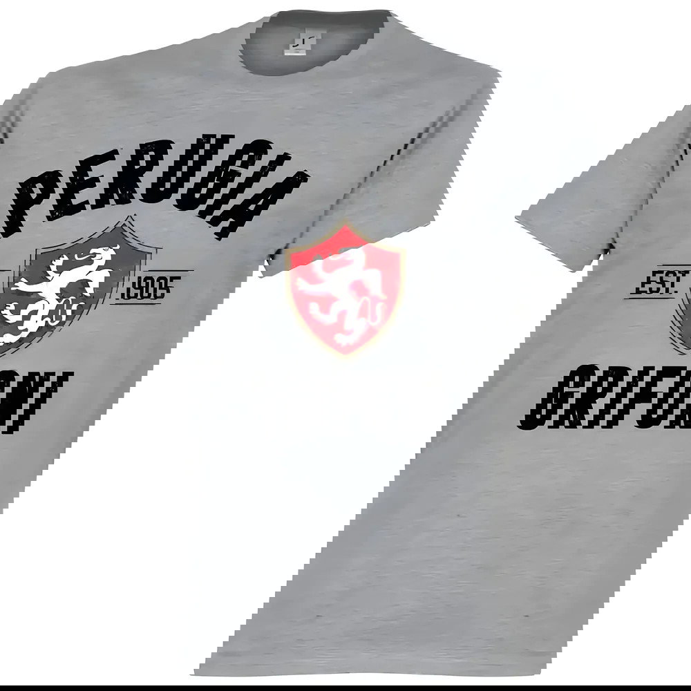 Perugia Established T-shirt - Grey Marl