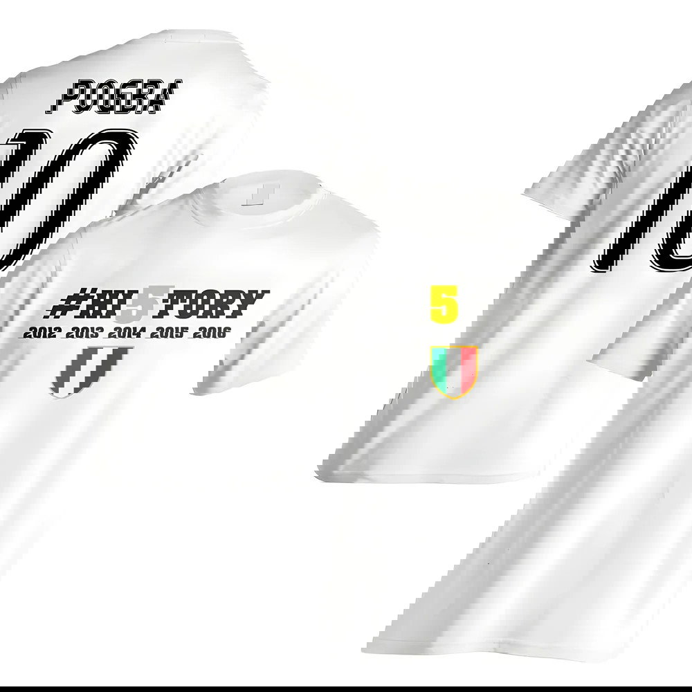 Juventus History Winners T-Shirt (Pogba 10) - White